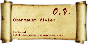 Obermayer Vivien névjegykártya